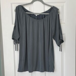 Charcoal Gray Women's Blouse L